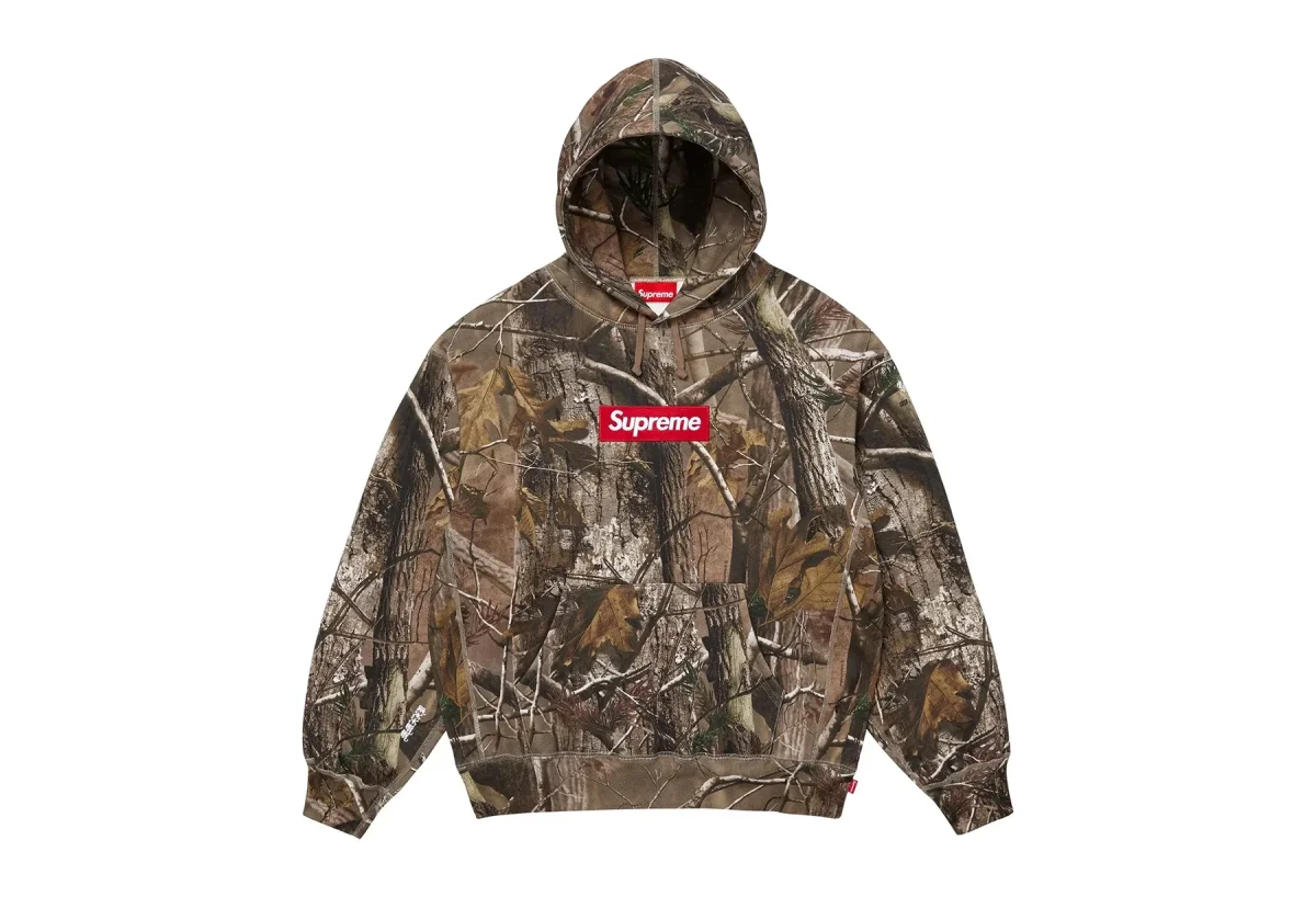 SUDADERA SUPREME BOX FOREST CAMO LOGO FW25