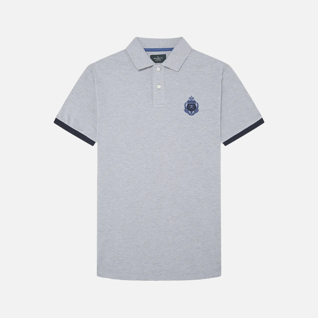 Camiseta Polo Gris Heritage Logo H.L. - Imagen 3