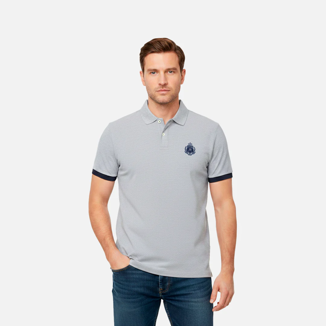Camiseta Polo Gris Heritage Logo H.L. - Imagen 2