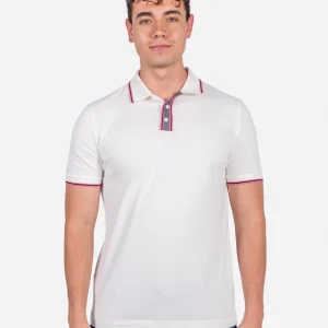 Camiseta Polo Blanca/Roja