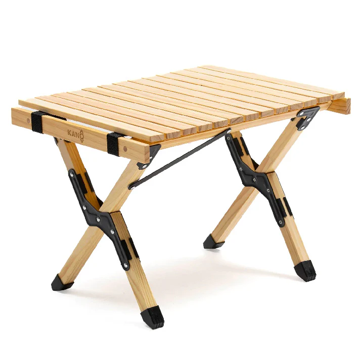 Mesa Plegable de Madera Clara Para Camping Natural - Imagen 2