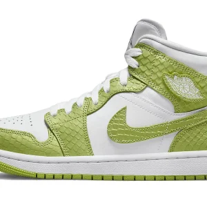 JORDAN 1 MID GREEN PYTHON WMNS